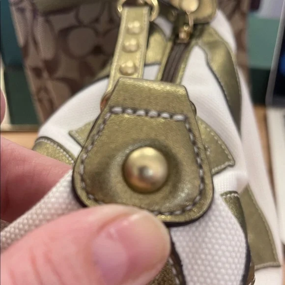 Coach Y2K Metallic Bronze Zebra Pouchette - Picture 15 of 16